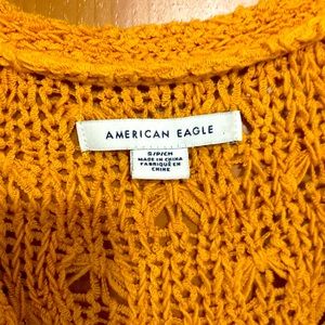 Mustard sweater cardigan size small from AE.
